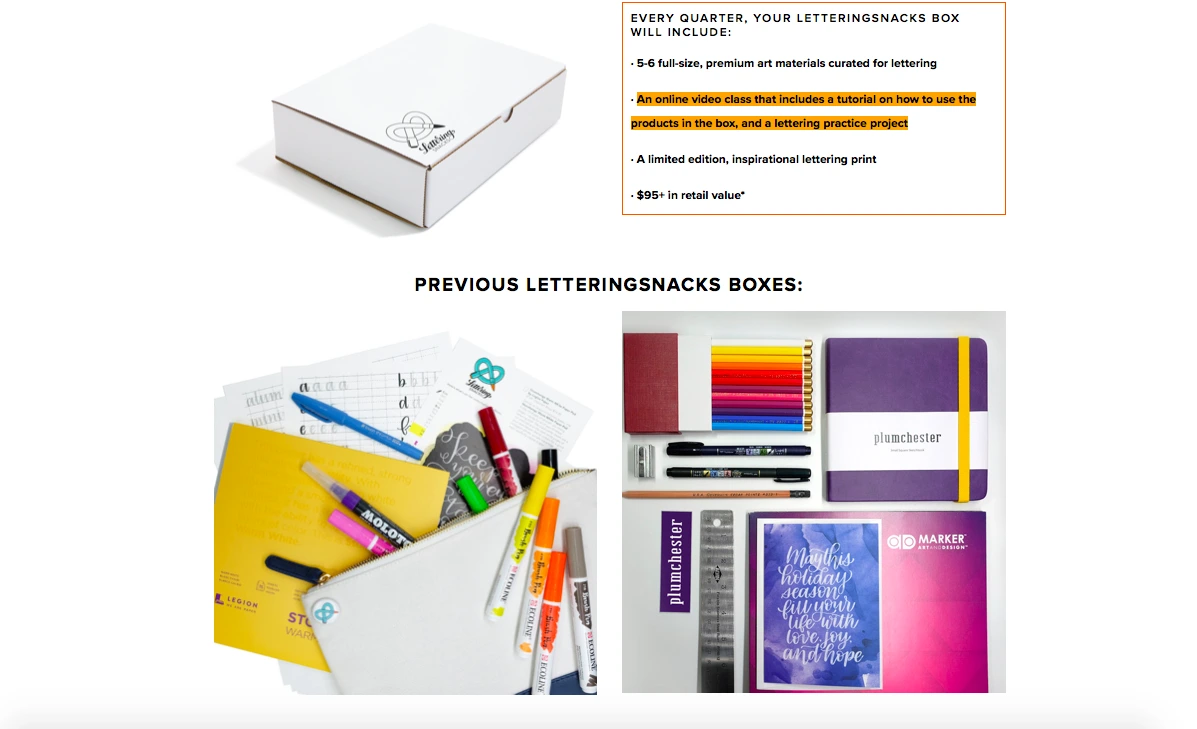 Subscription boxes