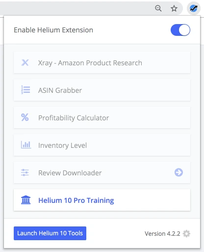 helium 10 chrome extension