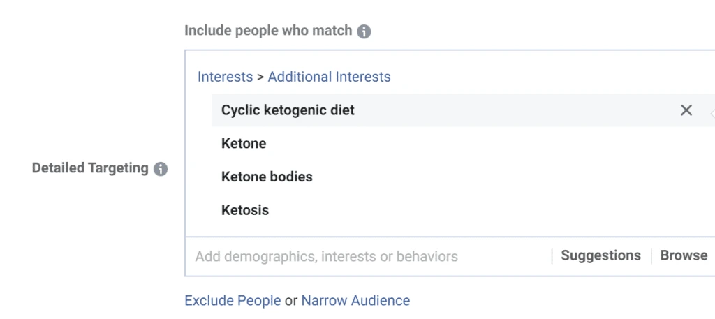 targeting based on interest