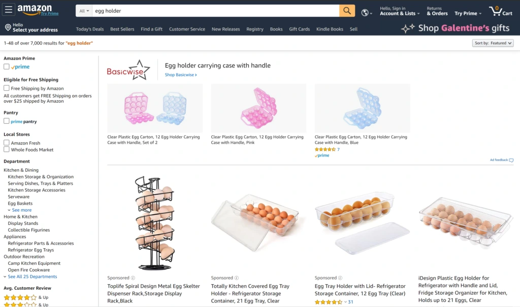 Amazon product page