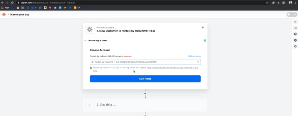 zapier integration with helium 10 portals