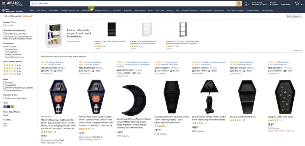 amazon page