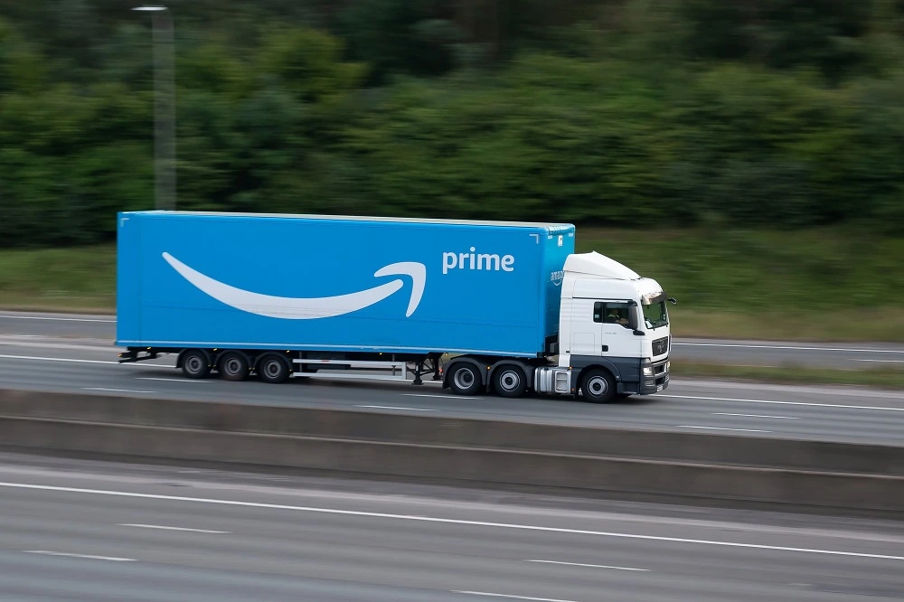 amazon prime delivery by truck