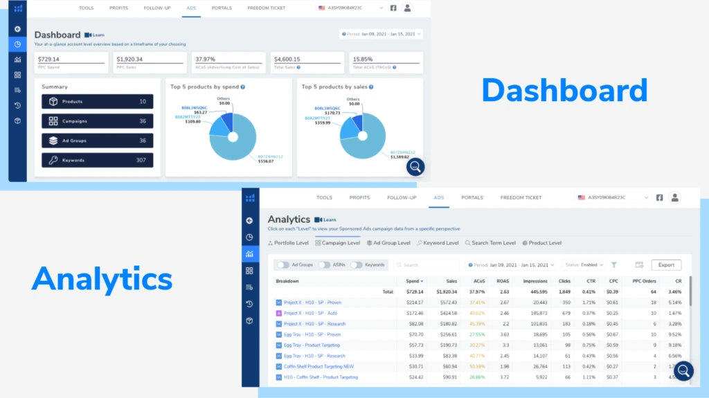 helium 10 dashboard