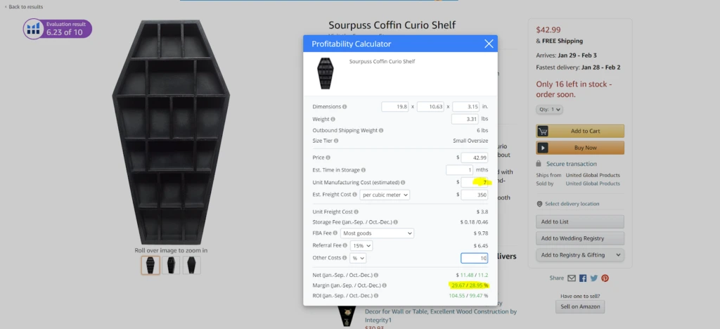 amazon profitability calculator