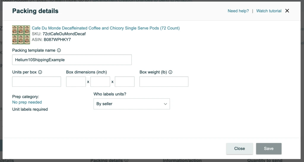 creating a new case pack template