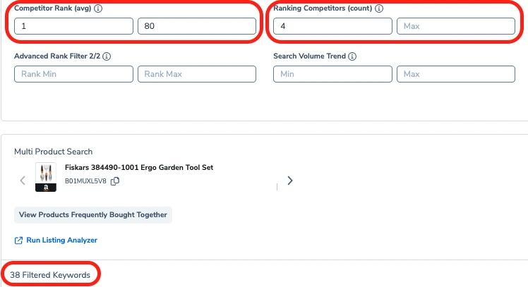 narrowing down amazon keywords with cerebro by helium 10 