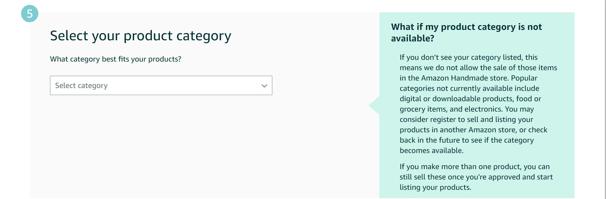 Select your product category