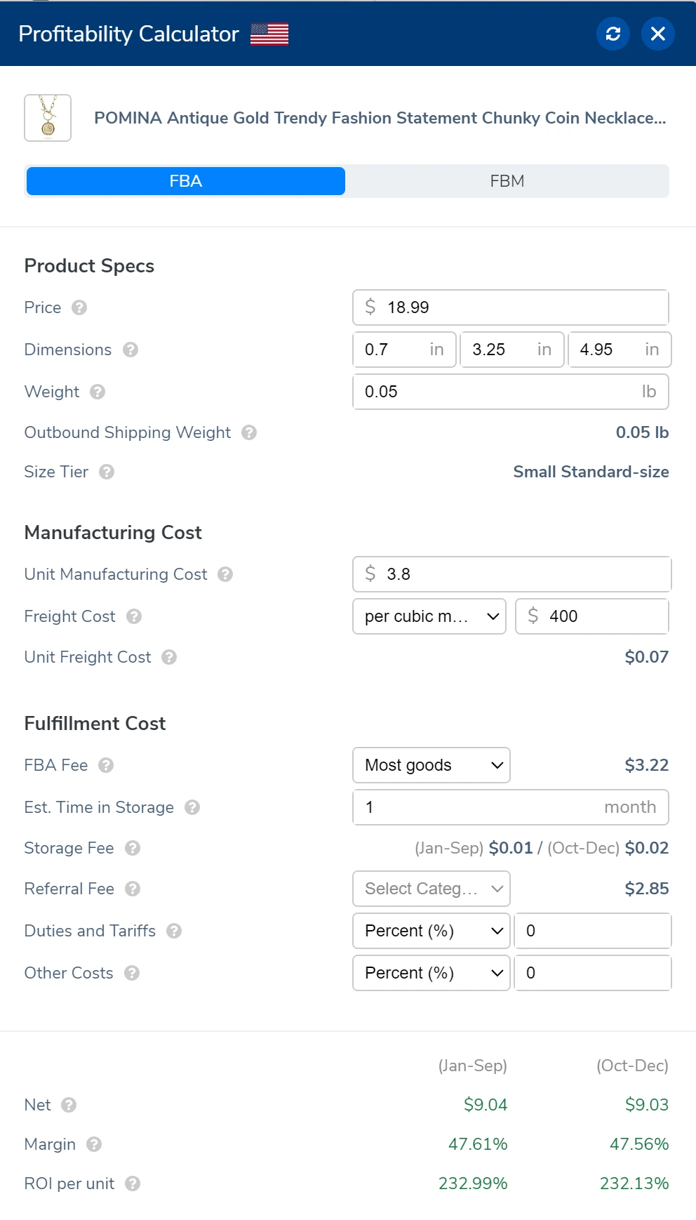 profitability calculator 