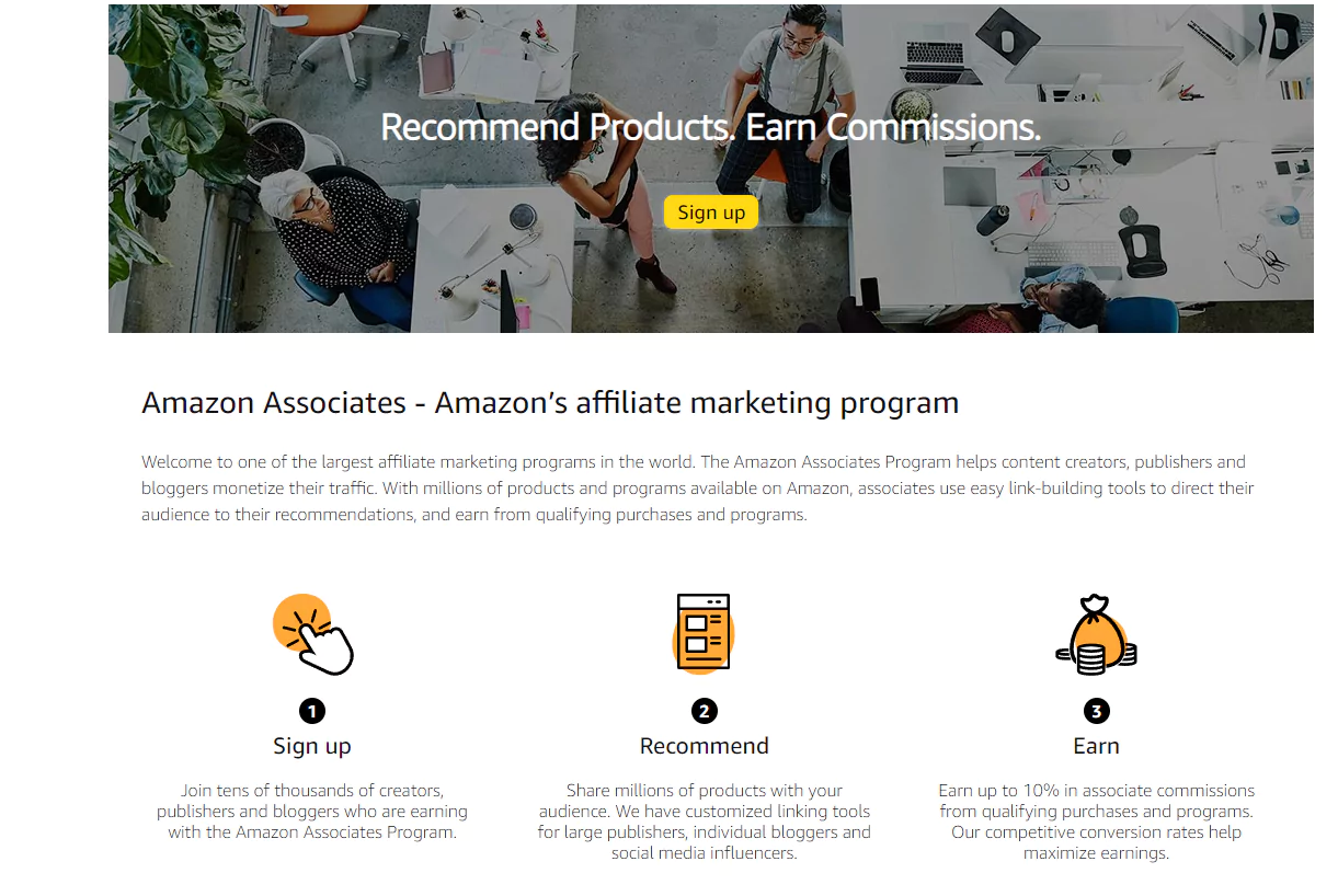 Amazon affiliate program