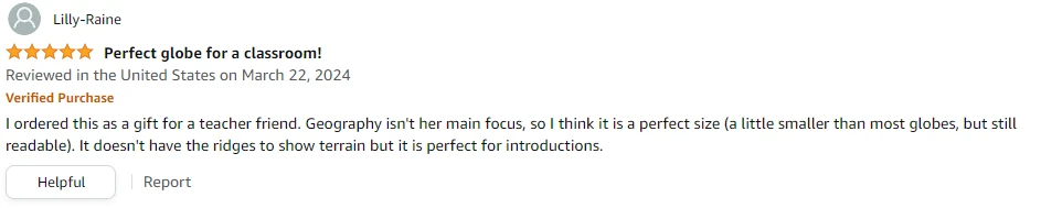 Positive Amazon review