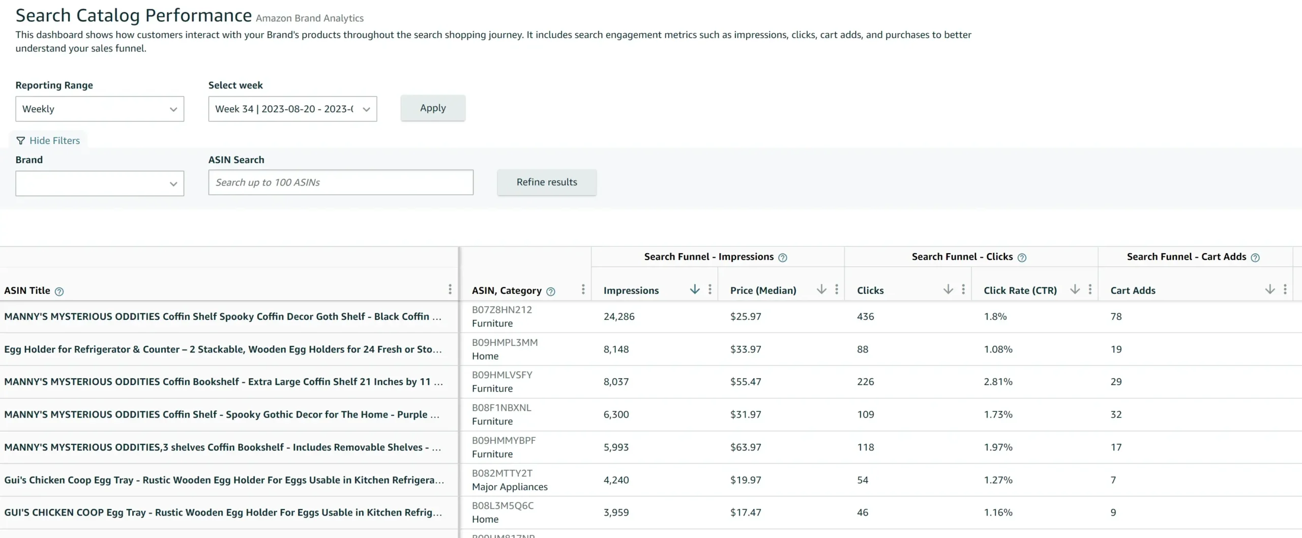 Search catalog performance