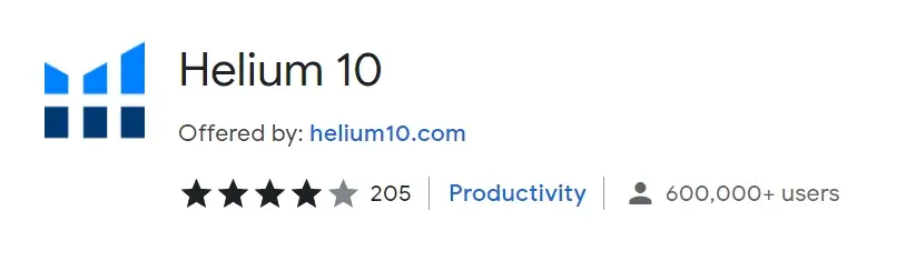 Helium 10 Chrome Extension